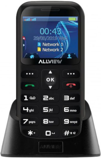 Allview D2 Senior Dual SIM Telefon Mobil Cu Butoane Mari Engleză Negru