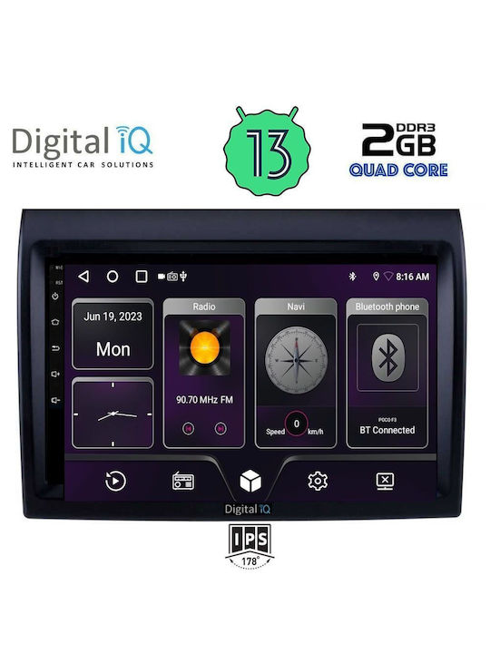 Digital IQ Sistem Audio Auto pentru Fiat Ducato 2006-2011 (Bluetooth/USB/AUX/WiFi/GPS/Android-Auto) cu Ecran Tactil 9"