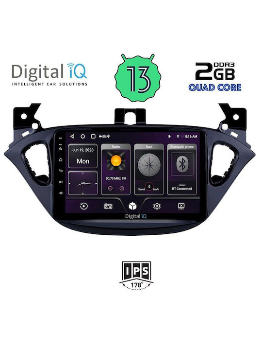Digital IQ Sistem Audio Auto pentru Opel Adam 2014-2021 (Bluetooth/USB/WiFi/GPS/Apple-Carplay/Android-Auto) cu Ecran Tactil 9"