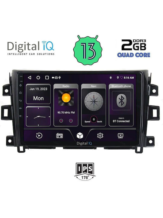 Digital IQ Car Audio System for Nissan Navara 2016> (Bluetooth/USB/AUX/WiFi/GPS/Android-Auto) with Touch Screen 9"