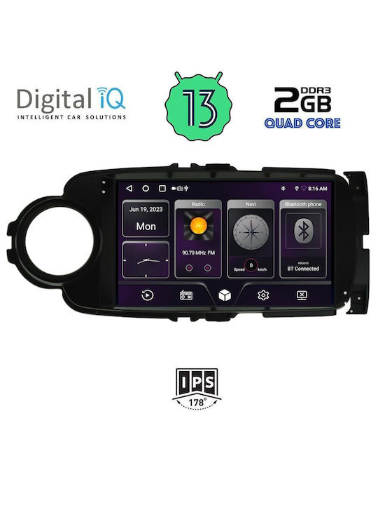 Digital IQ Sistem Audio Auto pentru Toyota Yaris 2011-2020 (Bluetooth/USB/WiFi/GPS) cu Ecran Tactil 9"
