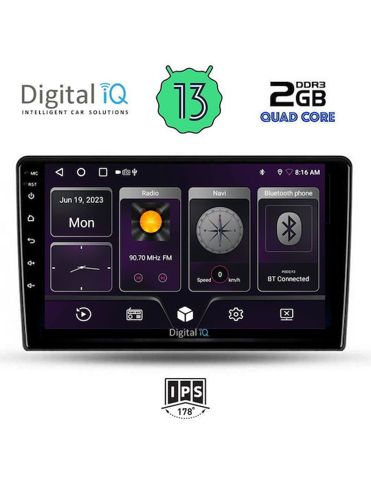 Digital IQ Car Audio System for Dacia Duster 2012-2019 (Bluetooth/USB/AUX/WiFi/GPS/Android-Auto) with Touch Screen 9"