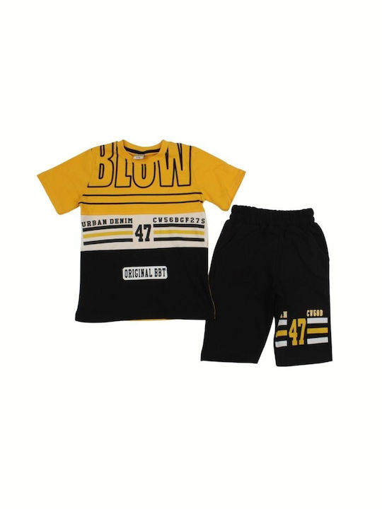 Kids Set with Shorts Summer 2pcs Yellow