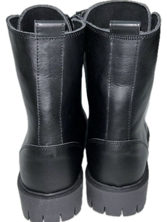 Leather Black Men's Boots