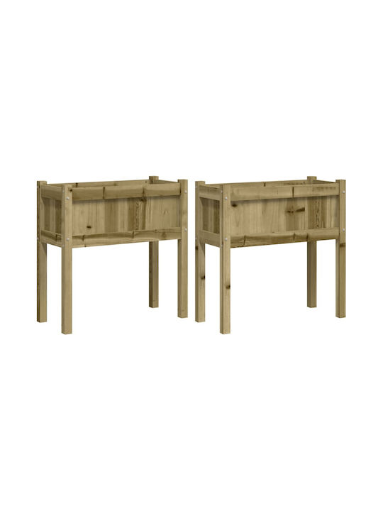 vidaXL Garden Planter Box Set 2pcs Coffee 837563