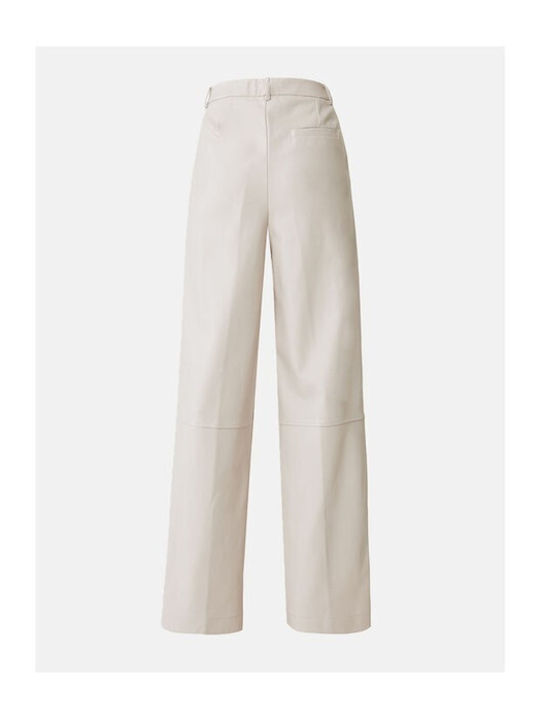 Mexx Women's High-waisted Fabric Trousers White