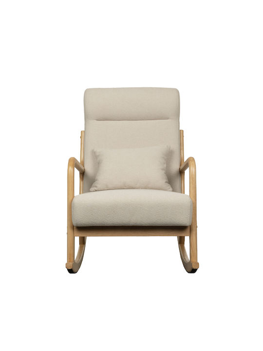 Organic Schaukelstuhl Beige 65x101x99cm