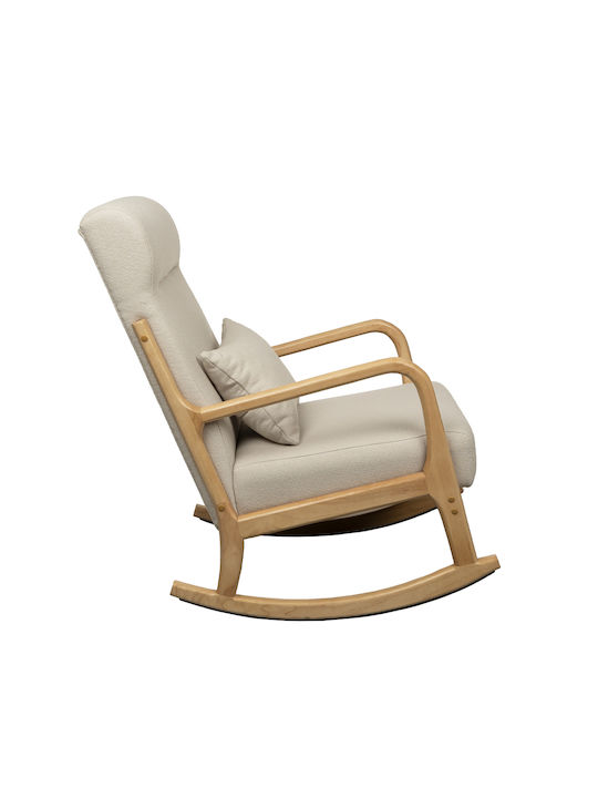 Organic Schaukelstuhl Beige 65x101x99cm