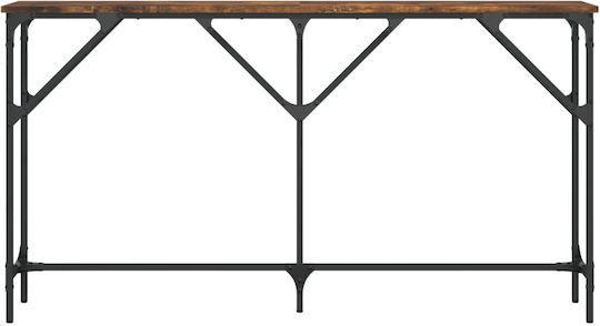 Console Table Wood & Metal Smoky Oak L140xW23xH75cm
