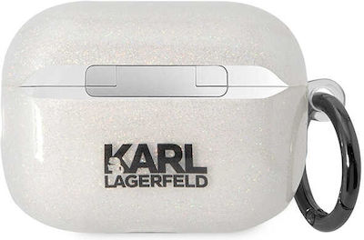 Karl Lagerfeld Karl And Choupette 3D Калъф Силикон с Кука Glitter за Apple AirPods Pro 2