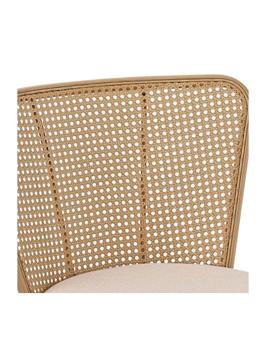 Daniele Dining Room Metallic Chair Beige 46.5x57.5x77.5cm