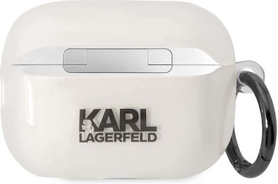 Karl Lagerfeld Choupette 3D Θήκη Σιλικόνης με Γάντζο σε Διάφανο χρώμα για Apple AirPods Pro 2