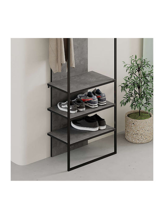 Archy Entry Furniture with Shoe Rack Grey retro 53x31.7x180cm
