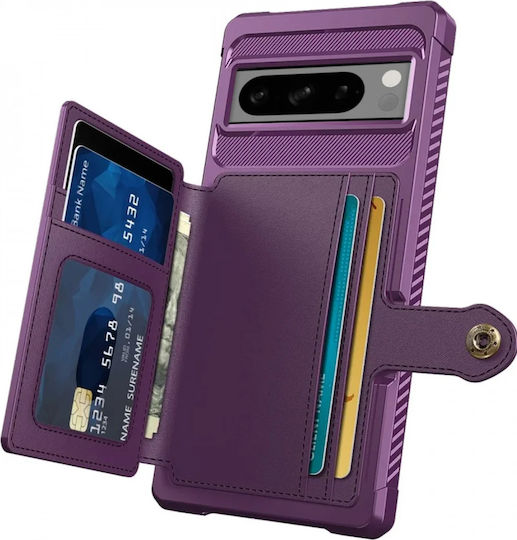 HappyCase Wallet Σιλικόνης 0.5mm Μωβ (Google Pixel 8 Pro)