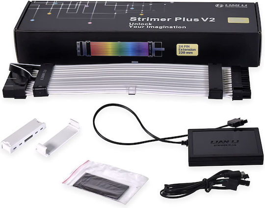 Lian Li STRIMER Plus V2 24-Pin ATX - 24-Pin ATX Cable 0.2m Multicolour (G89.PW24-PV2.00 2.35.65.01.004)