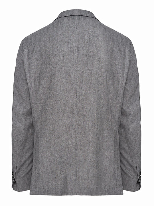 BRERAS Men's Winter Suit Jacket Regular Fit Grey