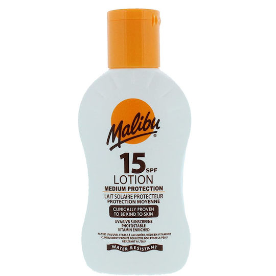 Malibu Loțiune Antisolară Waterproof Pentru Corp SPF15 Spray 100ml