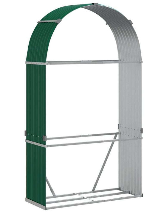 vidaXL Metallisch Regal Holzlagerung 120x45x210cm