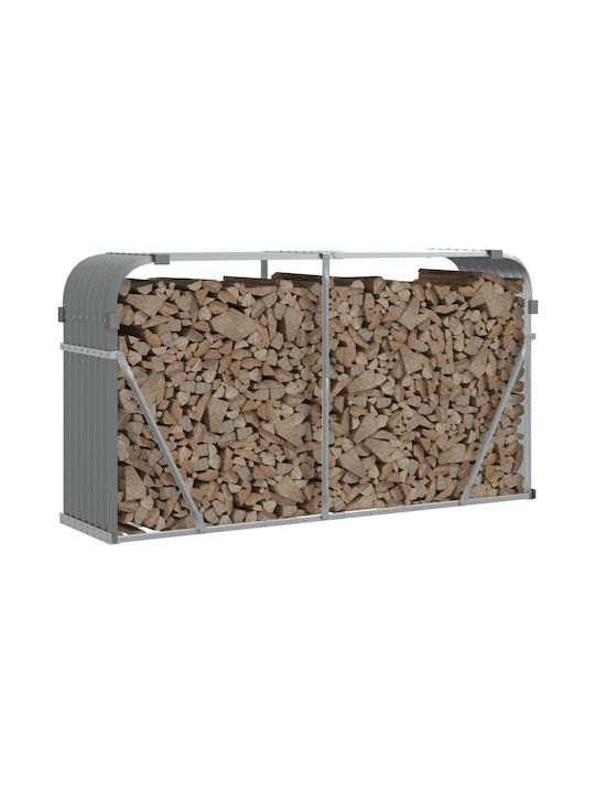 vidaXL Metalic Raft Depozitare lemne 180x45x100cm Gri
