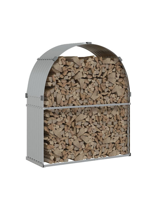 vidaXL Metallisch Regal Holzlagerung 120x45x140cm