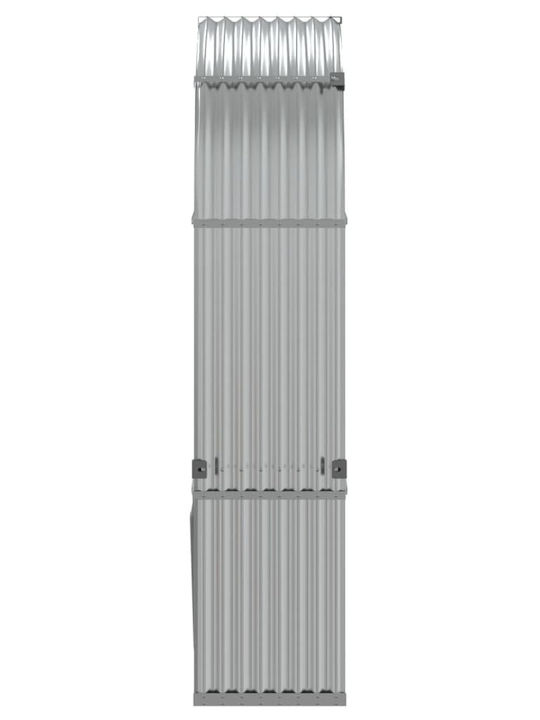 vidaXL Metalic Raft Depozitare lemne 120x45x210cm Argintiu
