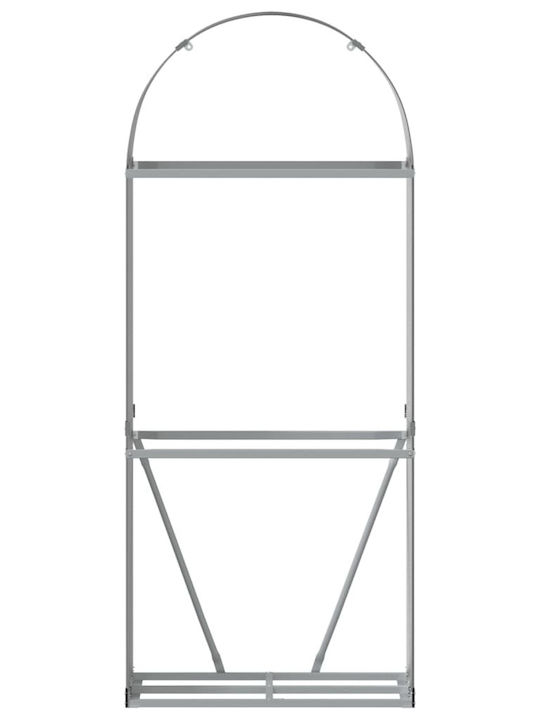 vidaXL Μεταλλικό Ράφι Αποθήκευσης Ξύλων 80x45x190cm Γκρι