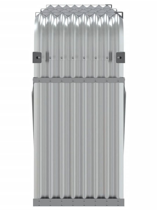 vidaXL Μεταλλικό Ράφι Αποθήκευσης Ξύλων 180x45x100cm Ασημί