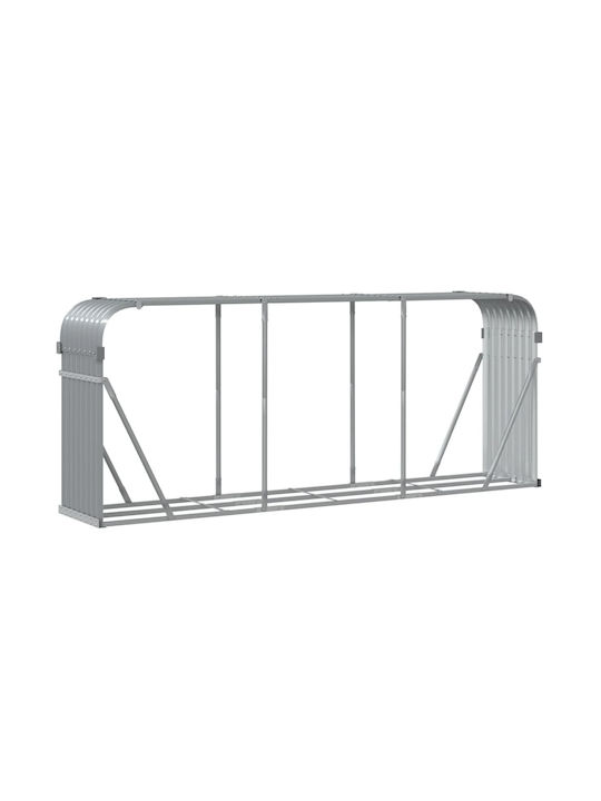 vidaXL Μεταλλικό Ράφι Αποθήκευσης Ξύλων 234x45x100cm Γκρι