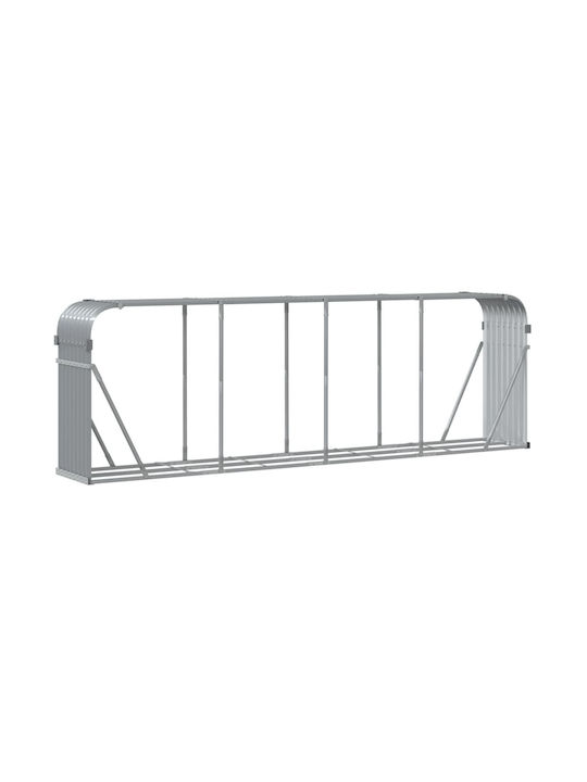 vidaXL Μεταλλικό Ράφι Αποθήκευσης Ξύλων 300x45x100cm Γκρι
