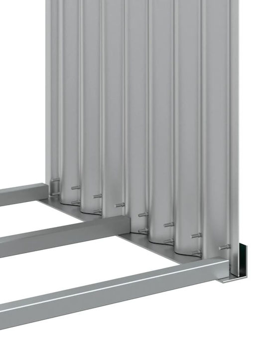 vidaXL Metallisch Regal Holzlagerung 120x45x210cm