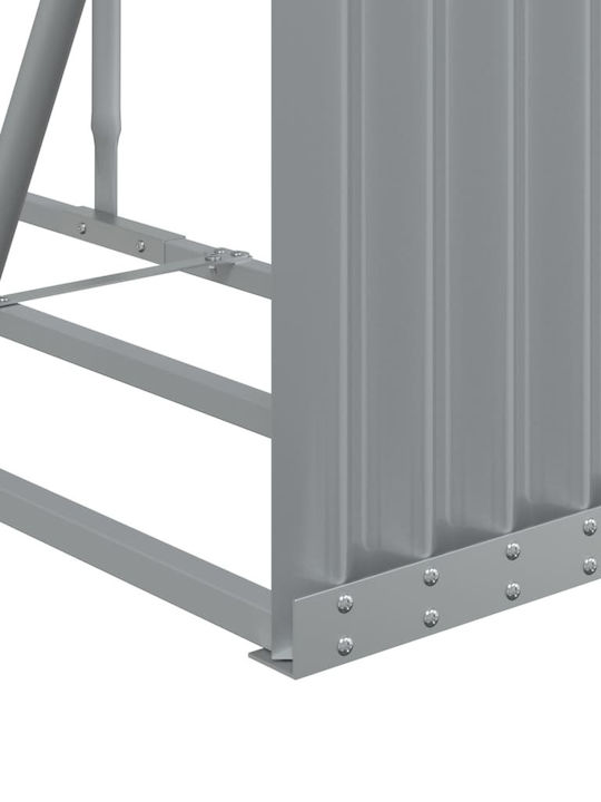 vidaXL Μεταλλικό Ράφι Αποθήκευσης Ξύλων 300x45x100cm Γκρι