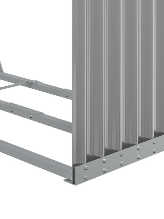 vidaXL Μεταλλικό Ράφι Αποθήκευσης Ξύλων 120x45x100cm Γκρι
