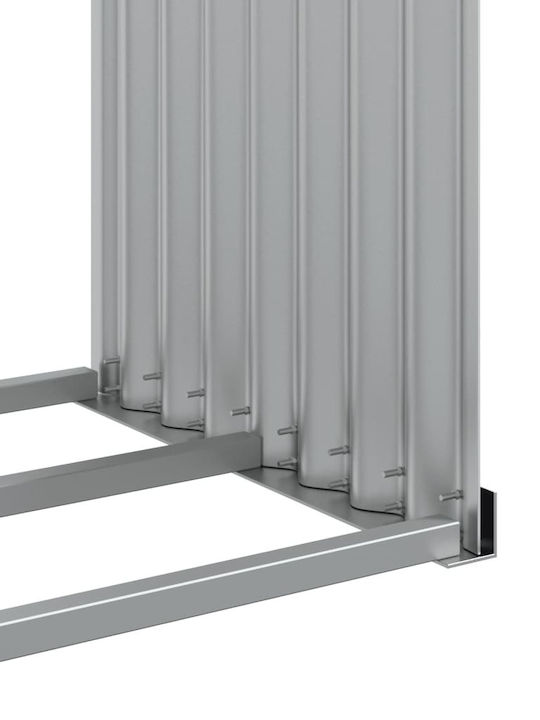 vidaXL Metallic Shelf Wood Storage 120x45x210cm Gray