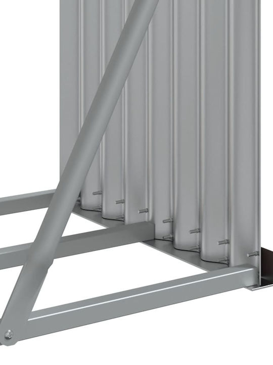 vidaXL Μεταλλικό Ράφι Αποθήκευσης Ξύλων 234x45x100cm Γκρι