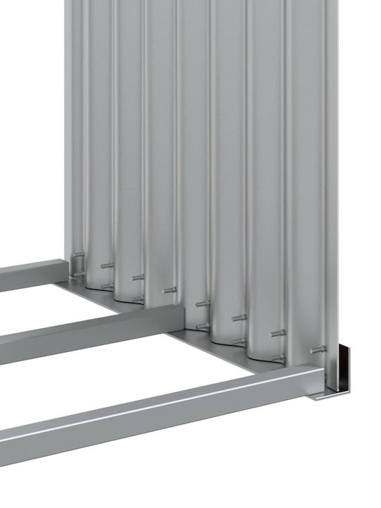 vidaXL Μεταλλικό Ράφι Αποθήκευσης Ξύλων 120x45x100cm Καφέ
