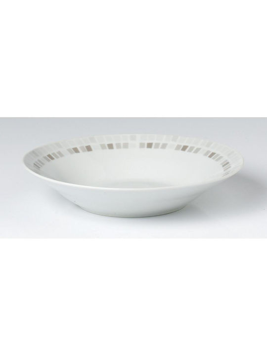 Max Home Plate Soup made of Porcelain White with Diameter 23cm 6pcs NW16110002