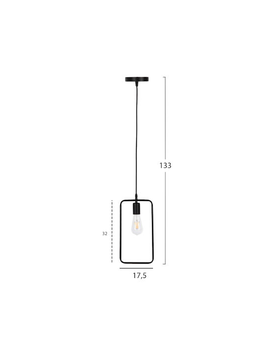 HomeMarkt Pendant Light Black with Socket E27