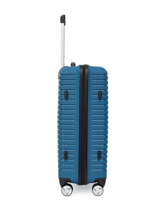 Amber Koffer Hart Blau Maximale Höhe 75cm mit 4 Räder Set 3 Stück