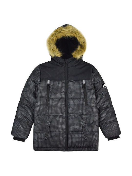 Kids' Casual Jacket with Lining & Hood Black
