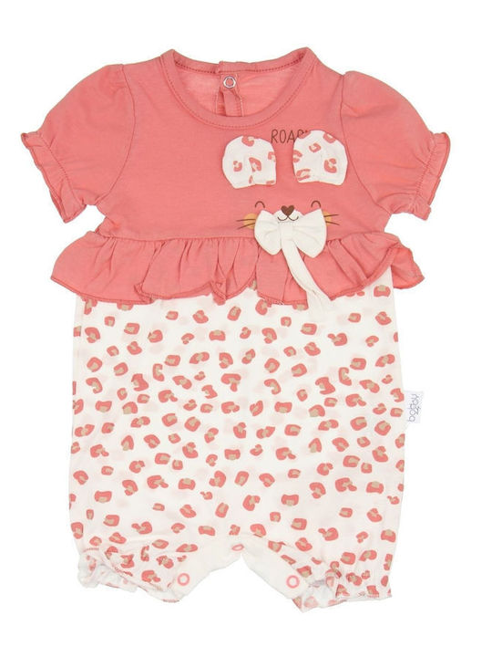 Roar 02-23069 Baby Bodysuit Set Short-Sleeved coral