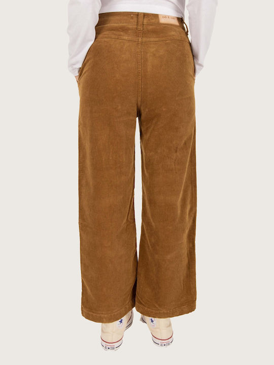 Indi & Cold Women's Corduroy Trousers Leather