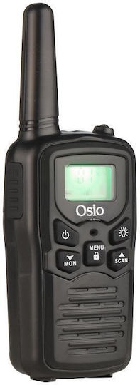 Osio OPM-1050 Безжичен Трансивър PMR 0.5W с Монохромен Екран Комплект 2бр В Черен Цвят