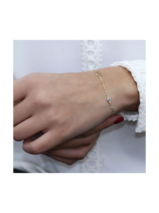 Kids Bracelet from Gold 9K with Crown