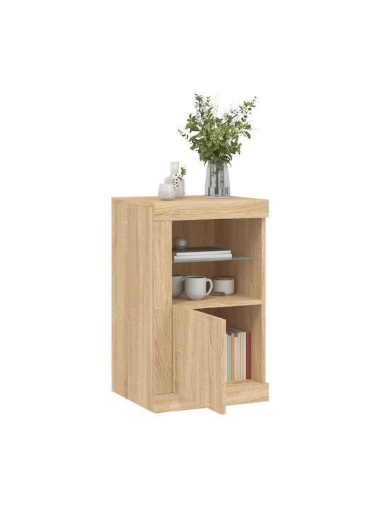 Rectangular Side Table Wooden Beige 2 Pieces W37xD41xH67 cm