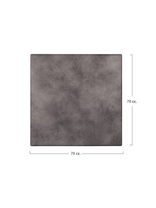 HomeMarkt Square Table Surface Werzalit Cement 70x70x3.5cm HM5230.12 1pcs