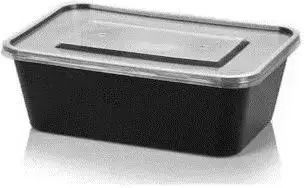 Ecocraft Disposable Plastic PP Tableware for Hot / Microwave Safe 500ml Black 100pcs
