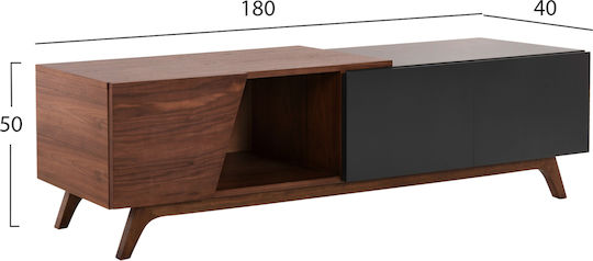 Hudson Επιδαπέδιο Καρυδί & Σκούρο Γκρι 180x40x50εκ. Hudson Επιδαπέδιο Καρυδί & Σκούρο Γκρι 180x40x50εκ.