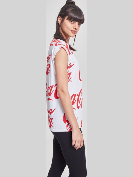 Merchcode Γυναικείο T-shirt Λευκό Βαμβακερό