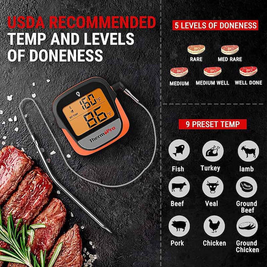 Thermo Pro Wireless Electronical Cooking Thermometer with Probe and Bluetooth
