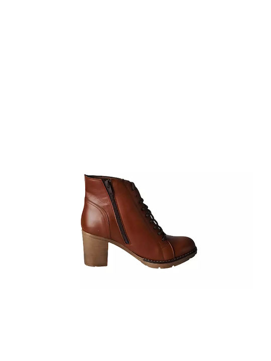 Laura Ferragni Leather Women's Ankle Boots Tabac Brown